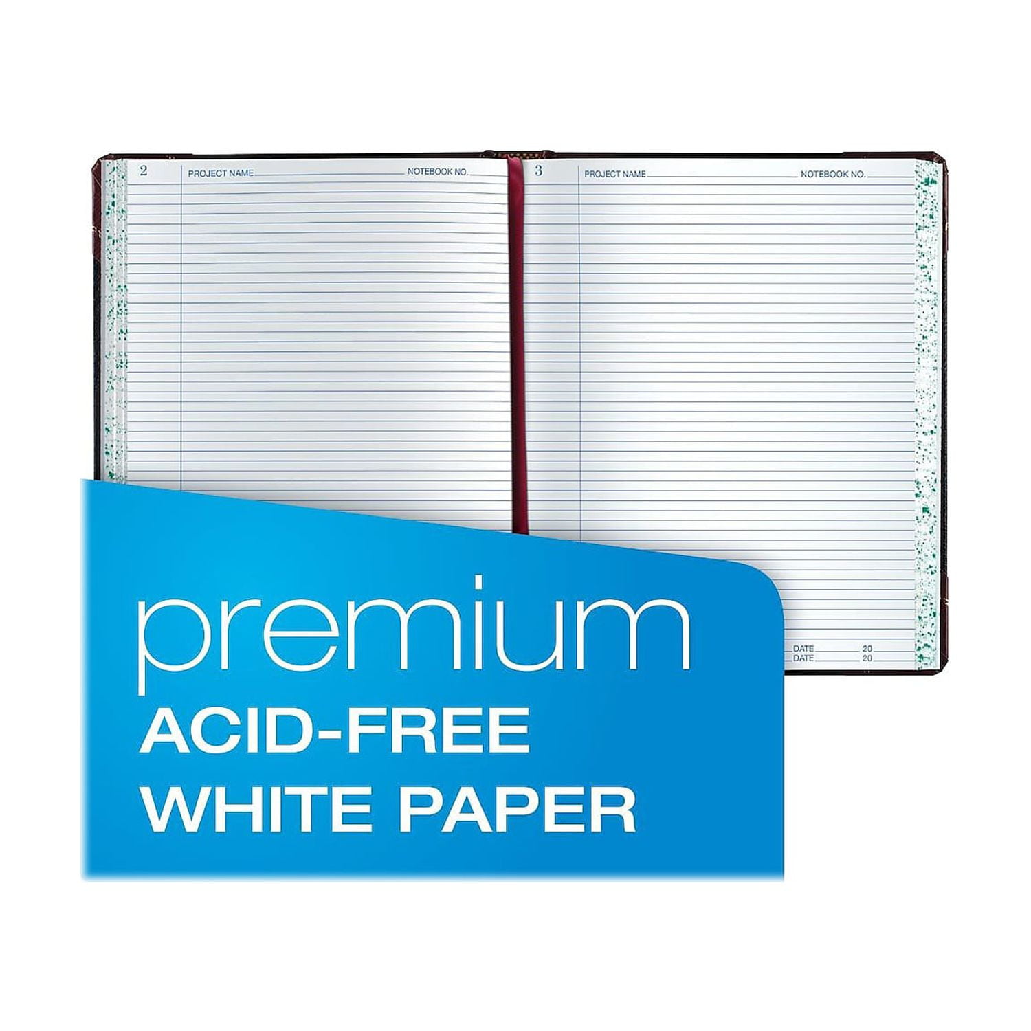 Boorum & Pease Laboratory Notebook, Record Rule, 10 3/8 x 8 1/8, White, 300 Sheets