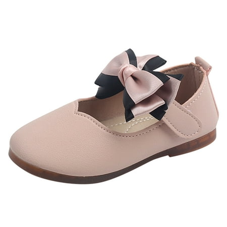 

nsendm Female Sandal Toddler Toddler Slip on Shoes Bowknot Sandals Dancing Shoes Leather Shoes Single Kids Shoes Jelly Shoes for Toddler Girls Pink 7