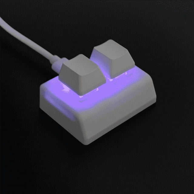 Teclado de 2 teclas con programación macro, miniteclado RGB para juegos, dibujo, interruptor rojo, teclado personalizado, teclado para juegos OSU, negro