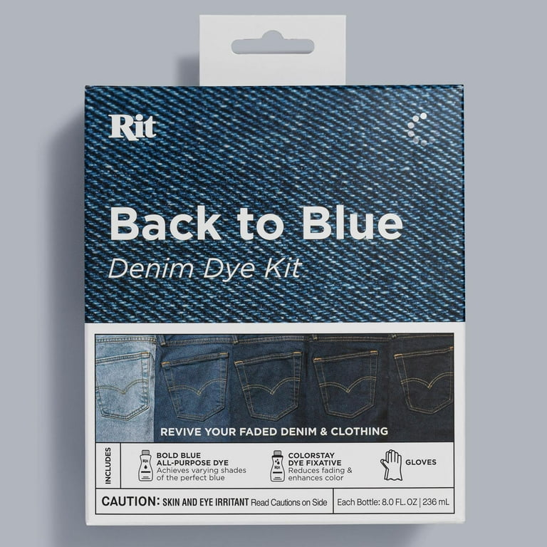 Dark Blue Best Fabric Dye For Denim Rit Back To Blue Denim Dye Kit