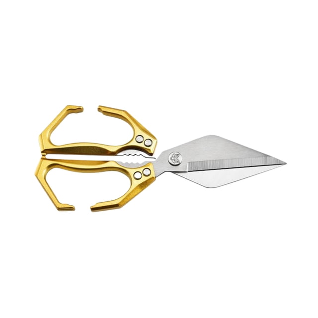 Bewildely Tijeras de cocina premium para cortar huesos de pollo con hojas de acero inoxidable de alto carbono para un corte fácil. Cocina y Comedor dorado
