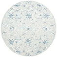 thumbnail image 2 of SAFAVIEH Micro-Loop Carl Floral Overdyed Wool Area Rug, Light Blue/Ivory, 5' x 5' Round, 2 of 5