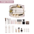 thumbnail image 5 of Cute Makeup Bag Travel Cosmetic Bag Organizer Toiletry Bag Make up Bags with Compartments Pouch Purse for Women & Men, Pink Checkerboard, 5 of 8