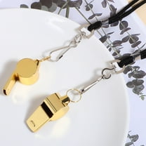 LULULION Gym Whistle Golden Stainless Steel 2Pcs