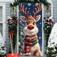 thumbnail image 1 of Uuiauoio Christmas Door Cover Decorations Set with Patterns Holiday Party Festival Scene Hanging Cloth for Front Door Indoor Wall Fireplace Mantel Christmas Tree Background Decor, 1 of 6