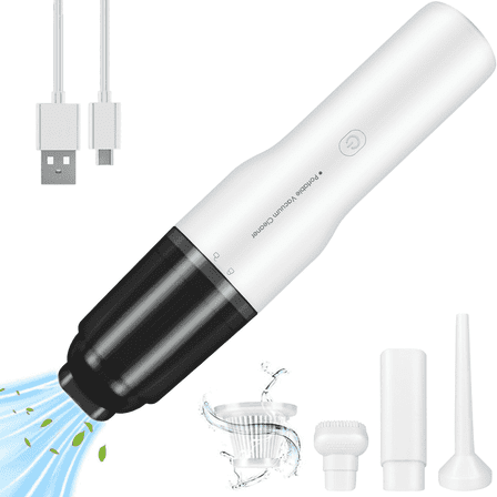 Car Vacuum Cleaner, Cordless 50W/12000PA Suction Power Portable Mini Vacuum, Type-C Charge, Handheld Vacuum for Car, Office Desk, Keyboards