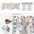 thumbnail image 6 of Tie Up Valance Curtain for Kitchen, Cartoon Animal Cute Letter Rod Pocket Short Curtains Adjustable Tie-Up Shade Valances, Colored Crayon Window Treatment for Bathroom Living Room Bedroom, 6 of 9