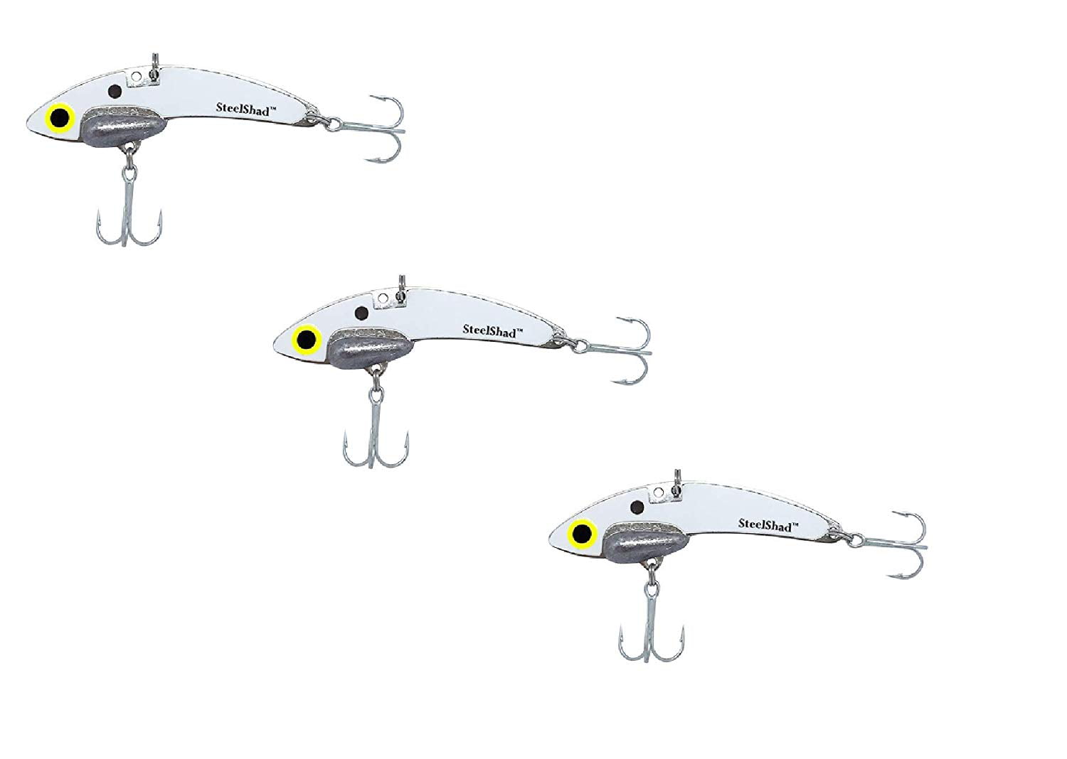 SteelShad Original - 3/8 oz - Red (Crawfish) - 3 Pack - Lipless Crankbait  for fresh water & salt water Fishing - Long Casting Bass Lure Perfect for  Bass, Pike, Walleye, Trout, Salmon and Striper 