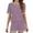 Purple, variant on yunLCZ Womens Nightgowns Women Short Sleeve Sets Crewneck Striped Tops And Shorts 2 Piece Sets With Pockets Nightdress for women