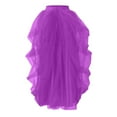 thumbnail image 4 of QHFBli Women Maxi Tulle Skirts Floor Length Layered A Line Elastic High Waist Split Long Tutu Puffy Mesh Tiered Skirt, 4 of 6