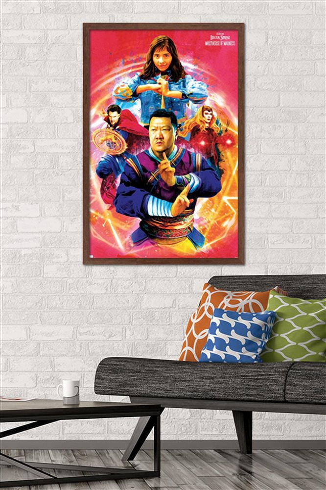 Marvel Doctor Strange in the Multiverse of Madness - Ensemble Wall Poster, 22.375" x 34", Framed
