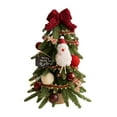 thumbnail image 1 of Árbol de Navidad de PE de estilo nórdico, mesa, chimenea, comedor, fiesta, árboles de Navidad con con decoración roja, 1 of 9