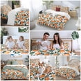 thumbnail image 6 of Oranges Fruit Full Size Comforter Set, Green Leaf White Flowers Vintage Farm Plant Bedding for All Seasons, 4 Pcs Bed Set, 1Quiltcover (86"x86") ,1Sheet(80"x116"), 2Pillowcases (30"x20"), 6 of 9