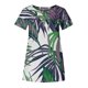 thumbnail image 3 of Blusa informal con estampado de botones y cuello en V de manga corta a la moda para mujer Pompotops qwe23029, 3 of 4