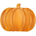 thumbnail image 6 of Halloween Large Pumpkin Wooden Serving Platter 8.7x11.4 in Rustic Pumpkin Snack Fruit Meat Cheese Board Charcuterie Board Sectional Dish Plate for Thanksgiving Halloween Decorations, 6 of 10