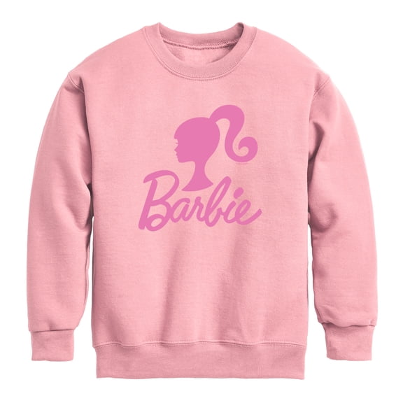 Barbie - Logo Pink Glitter - Toddler Boys Fleece Crew Sweatshirt