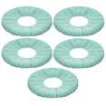 thumbnail image 1 of 5 piezas de fundas para asiento de inodoro más gruesas y suaves, con fibras elásticas más cálidas, de fácil instalación, acolchadas, lavables y cómodas, 1 of 5