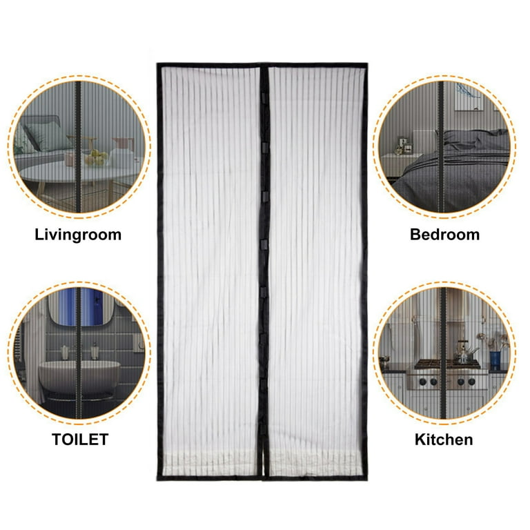 New Double-Layer Anti-Mosquito Curtains For Home Bedroom Kitchen  Self-Adhesive Curtains With Velcro Curtains Easy To Assemble - AliExpress