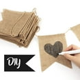 thumbnail image 5 of 15 PCS Burlap Banner Adjustable Swallowtail Flags DIY Banners For Wedding And Birthday 5 X 7 Inch/ Linen Swallowtail Flag Birthday Party Banner DIY Set, 5 of 5