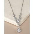 thumbnail image 5 of Believe by Brilliance Women's Fine Silver Plated Cubic Zirconia Vine Pendant Necklace, 18", 5 of 7