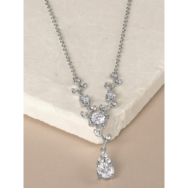 Believe by Brilliance Women's Fine Silver Plated Cubic Zirconia