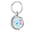 thumbnail image 1 of Ilustración hermosas aves de jaula Rotating keychain Metal Keyring Holder, 1 of 2