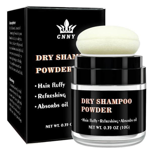 CNNY Champú seco en polvo para cabello, polvo voluminizador refrescante para raíces con aspecto más completo, cabello natural, sin residuos blancos, no tóxico, sin aerosol, tamaño de viaje, champú sec