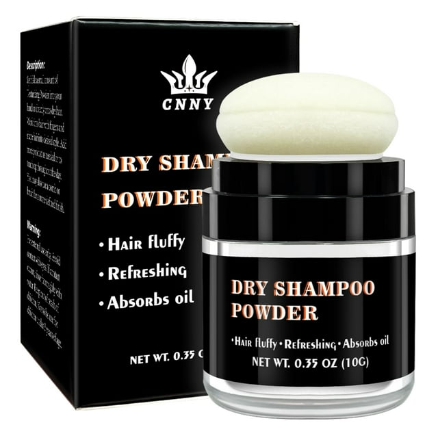 CNNY Champú seco en polvo para cabello, polvo voluminizador refrescante para raíces con aspecto más completo, cabello natural, sin residuos blancos, no tóxico, sin aerosol, tamaño de viaje, champú sec