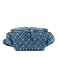 thumbnail image 1 of Pre-Owned Valentino Studded Waist Bag/Body Bag in Blue and Silver Denim Leather for... (Good), 1 of 10