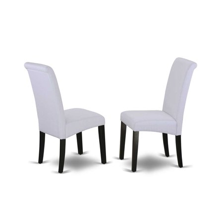 East West Furniture 11-Pieces Dining Table Set - A Butterfly Leaf Double Pedestal Modern Dining Table and 10 Grey Linen Fabric Dining Chairs with High Back - Antique Walnut Finish