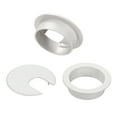 thumbnail image 3 of Cable Hole Cover, 2-1/2" Plastic Desk Grommet for Wire Organizer 20Pcs (White), 3 of 4