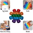 thumbnail image 4 of Máquina de burbujas de descompresión para niños educativos de 4 piezas Música redonda Girasol-Arco iris Adepaton CPB-DE-WX607-12, 4 of 5