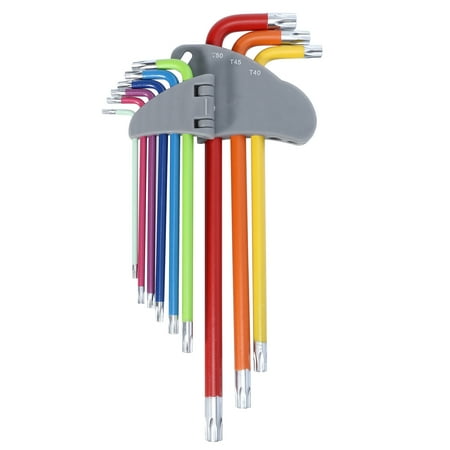 

9Pcs Steel Colored Hexagon Wrenches Multi-function Thicken Repairing Spanner Kit