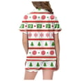 thumbnail image 5 of CAIVO 2 Piece Pajama Sets Children's Short Sleeve Lapel Button Down Shirts Tops With Shorts Set Christmas With Pockets Sleepwear, 5 of 6
