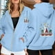 thumbnail image 2 of WILLBEST Sudadera Deportiva para Mujer Ladies' Christmas Printed Zipper Long Sleeved Pocket Adjuststring Casual Hooded Sweatshirt 1765 Mediana, 2 of 8