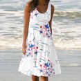 thumbnail image 2 of Summer Savings Clearance! Edvintorg 4Th Of July Sundresses For Women Fashion Holiday Summer Casual Printing Sleeveless Party Beach Loose Dress Women's Clothing, 2 of 5