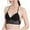 Black, variant on Itsame 1 Pack Everyday Casual Bra Set Womens Full Support Bra Comfortable Tie Back Wireless Comfort Bralette White Size S