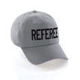 thumbnail image 2 of Classic Referee Hat Premium Cotton Low Profile Unstructured Adjustable Strapback Grey Black, 2 of 3