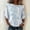 Light Blue, variant on Summer Tops for Women 3/4 Sleeve Round Neck Cotton Linen Shirts Casual Soft Loose Fit Retro Floral Print Lightweight 2026 Boho Casual Office Tunic Blouses Flowy Spring Summer Daily Wear, Sky Blue 2XL