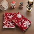 thumbnail image 3 of SM-XLHN Red Snowflake Let it Snow Christmas Kitchen Towels Dish Towels 18x26 Inch Xmas Home Kitchen Decorations Hand Towels Set of 2 Drying Dishcloth, 3 of 6