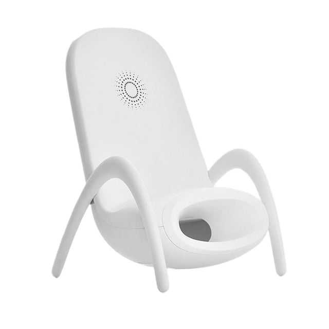 Langgg Chaise Portable Mini Chargeur Sans Fil Support de Téléphone Multifonction avec Fonction Haut-Parleur Forme de Chaise Support de Chargeur Sans Fil