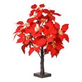 thumbnail image 2 of Vacemry Under $5 Tabletop Lighted Poinsettia Tree Lamp, 24LED Battery Operated Artificial Tree, Desktop Decor for Party Wedding, Thanksgiving Christmas Decor, Red Floral Centerpiece, 2 of 9