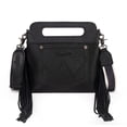 thumbnail image 6 of Wrangler Top Handle Bag for Women Embroidered Fringe Western Crossbody Purse, Black, 6 of 7