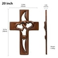 thumbnail image 3 of Intertwined Heart Shape Wooden Cross Room Porch Living Room Hanging Decoration Wall Art Creative Valentine's Day Gift Wedding Gift, 3 of 8
