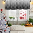 thumbnail image 6 of Moroccan Black Valances for Windows, Decorative Rod Pocket Window Valance Curtains, Geometric Abstract Gradient Plaid Short Curtain Drapes for Kitchen/Bathroom/Living Room, 2 Panels, 42" W x 12" L, 6 of 8