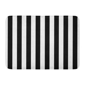 Winhome Black And White Stripes Doormat Floor Mats Rugs Outdoors