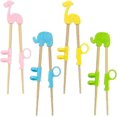 thumbnail image 1 of Training Chopsticks for Kids Wooden, 4 Pairs Animal Training Chopsticks Helper, 1 of 5