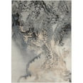 thumbnail image 3 of Nourison Maxell Contemporary Abstract Grey 5'3" x 7'3" Area Rug, Plush, Bedroom, Kitchen, Living Room, (5' x 7'), 3 of 9