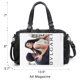 thumbnail image 3 of Bolso tipo barril Dasein de piel vegana suave para mujer, color negro, 3 of 6