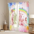 thumbnail image 3 of Homewish Dreamy Pink Castle Black Out Curtains for Girls, Kawaii Fairy Elf Curtains Pack of 2 (42x63 Each), Watercolor Rainbow Bedroom Curtains, Curtains and Drapes Decor, 3 of 6
